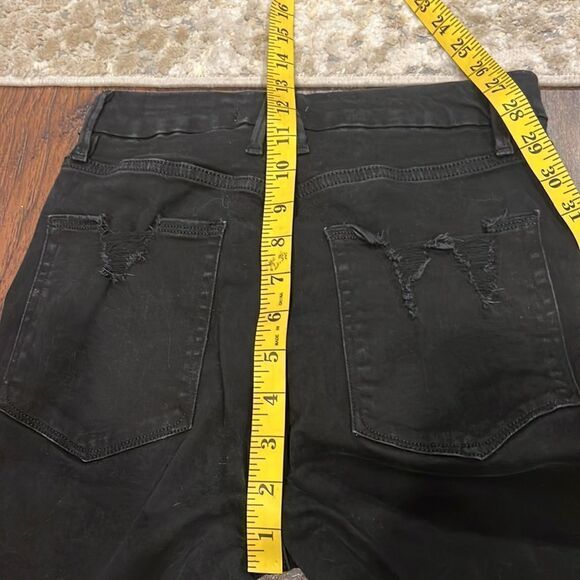 Good American good waist cropped black Jeans size 4 / 27 raw hem - Picture 10 of 11
